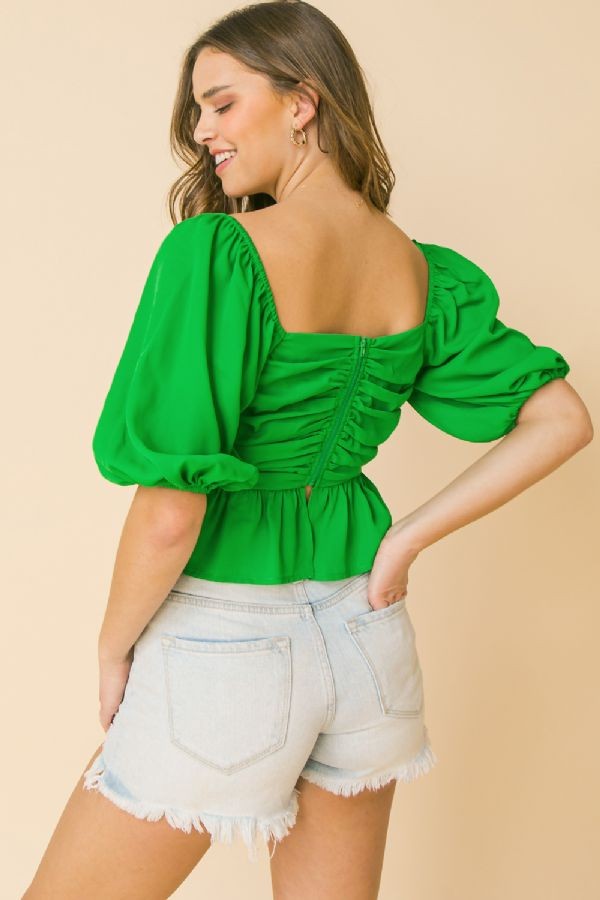 Sweetheart Green Top