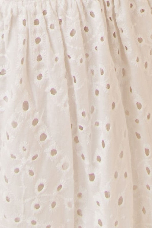 Eyelet Midi Dress