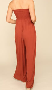 Cinnabar Strapless Jumpsuit