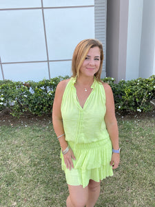 Neon Lime Sleeveless Dress