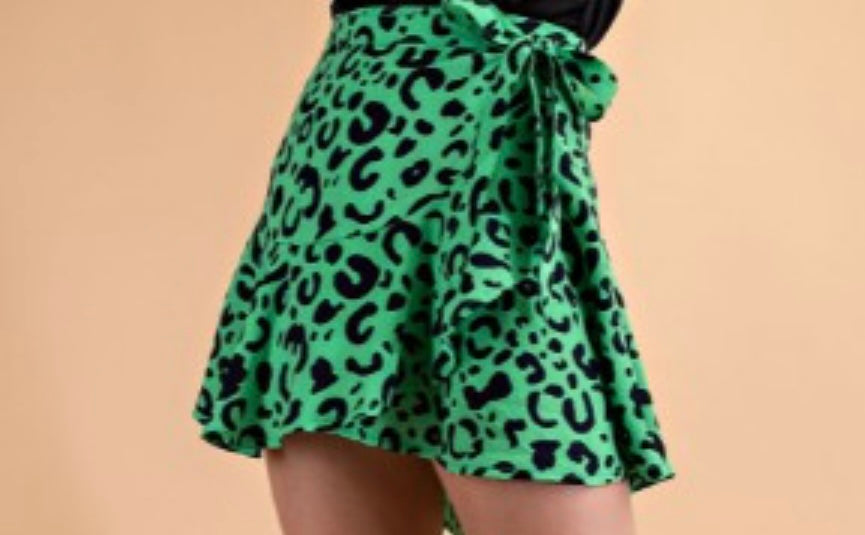 Print Wrap Skirt