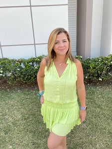 Neon Lime Sleeveless Dress