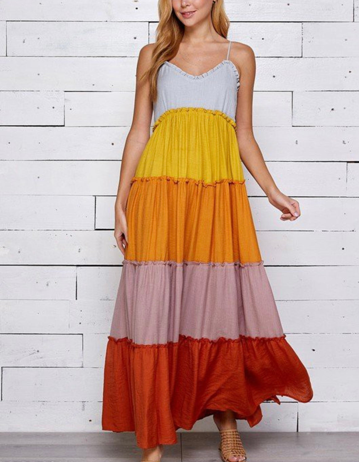 Multi Color Block Maxi Dress D'Exotique Box Boutique Multi Color Block Maxi Dress D'Exotique Box Boutique