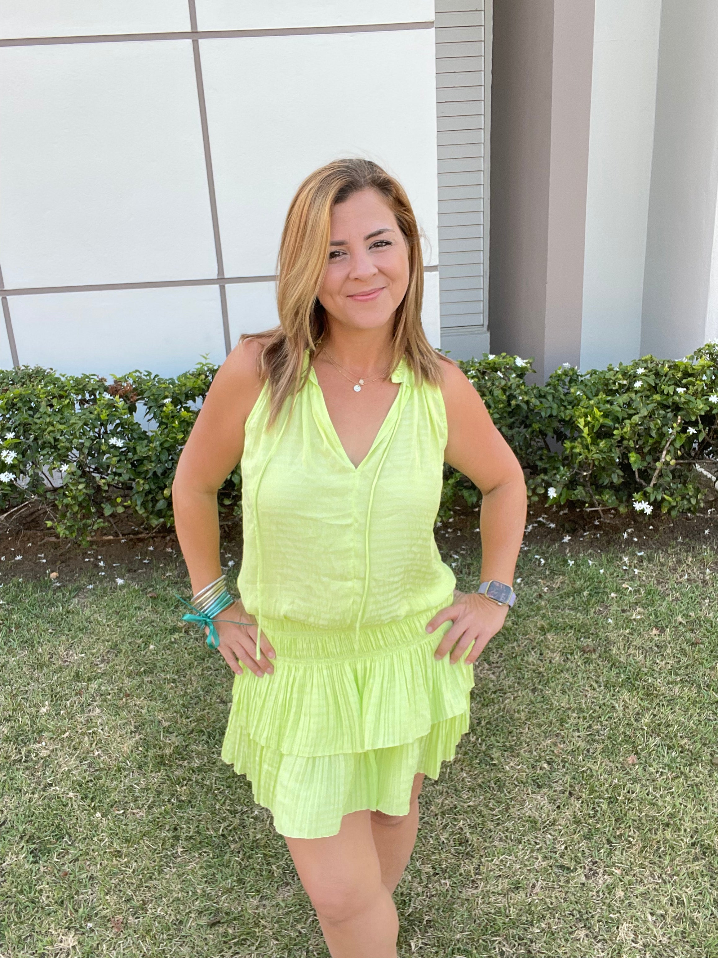 Neon Lime Sleeveless Dress