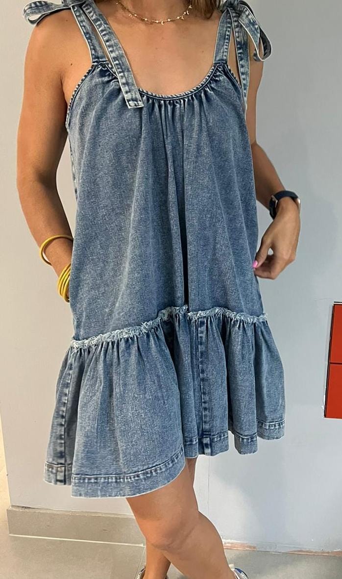 Demin Dress D'Exotique Box Boutique Demin Dress D'Exotique Box Boutique