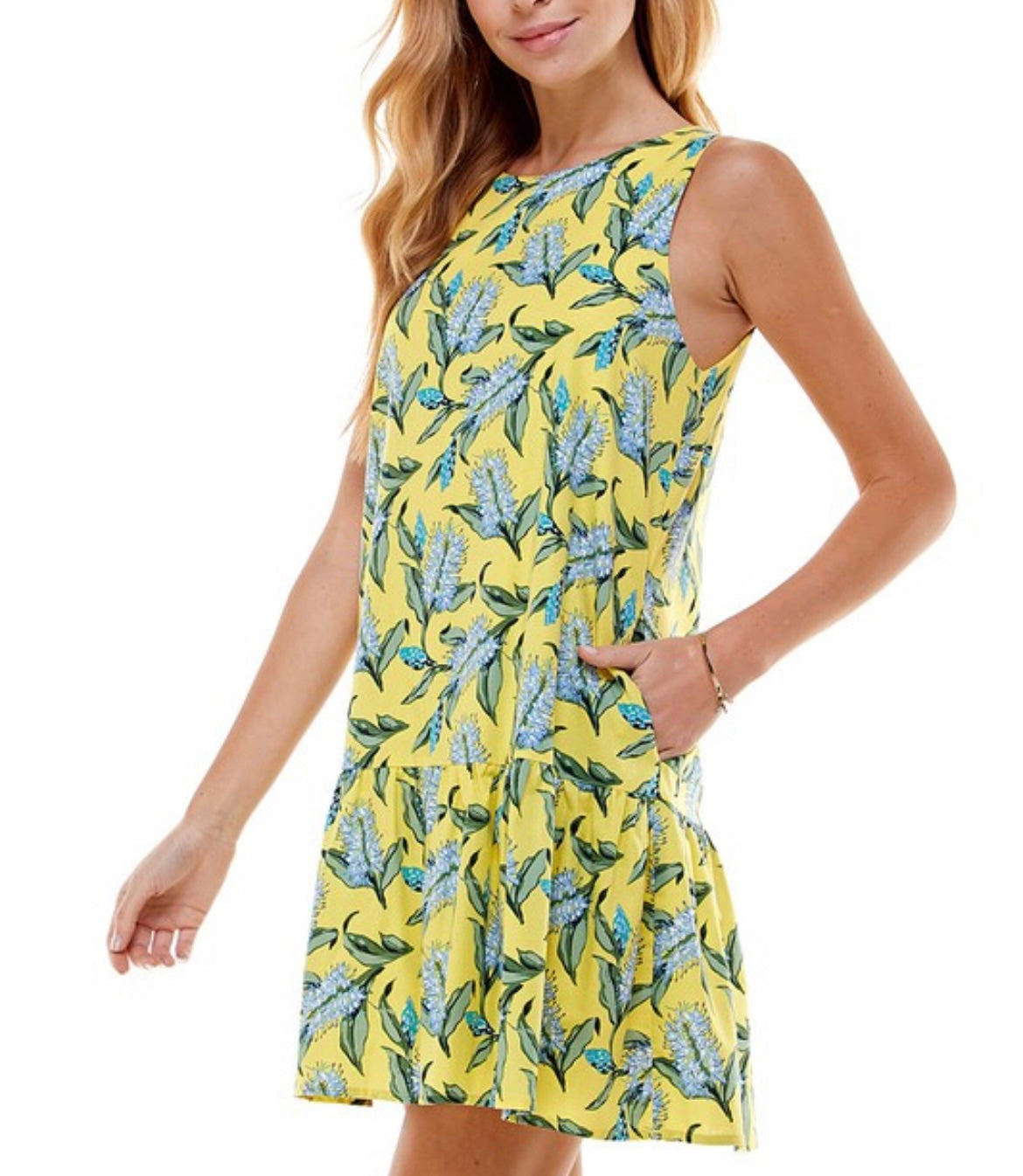 Floral Print Dropped Waist Dress D'Exotique Box Boutique Floral Print Dropped Waist Dress D'Exotique Box Boutique